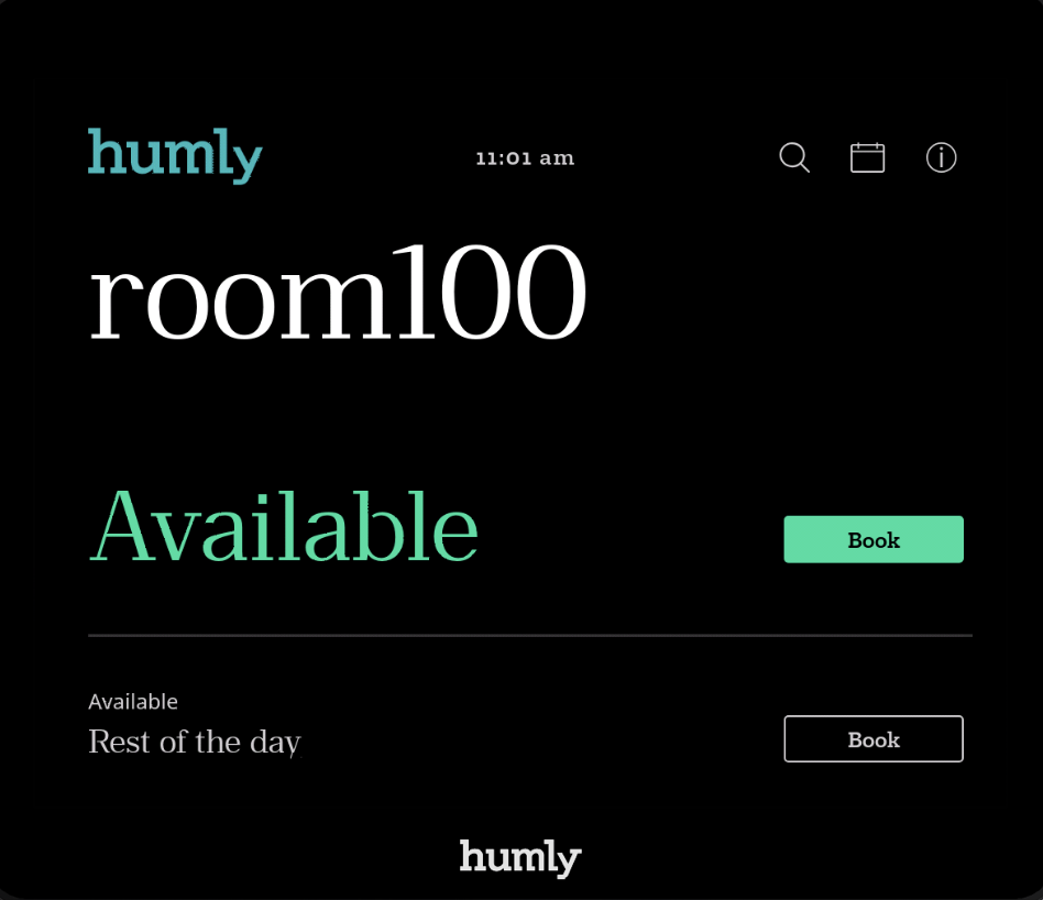 Custom logo in Humly Room Display